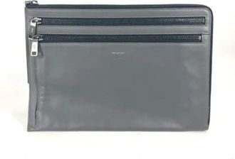 Fendi Pre-owned Leather fendi-bags - Heren - Vintage Clutch - Grijs - ONE Size - Vintage