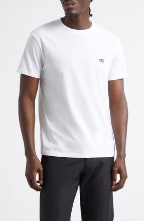 Valentino VLOGO Cotton T-Shirt in White at Nordstrom, Size X-Large