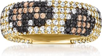 Ross-Simons Multicolored CZ Leopard-Print Ring in 18kt Gold Over Sterling