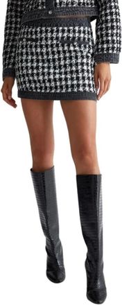 Liu Jo Denim en boucl&eacute; minirok - Dames - Rokken - Zwart - Maat: W25 Denim