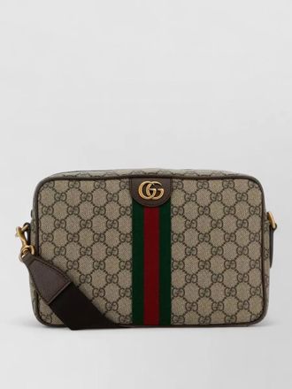 Gucci canvas crossbody shoulder bag adjustable strap