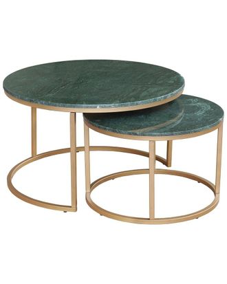 LR Home Lr Home Verdant Contemporary Handmade Nesting Table