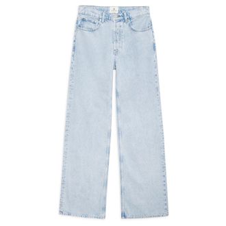 Anine Bing Jeans, Dames, Blauw, W27, Katoen, Gebleekte Blauwe Mid-Rise Jeans