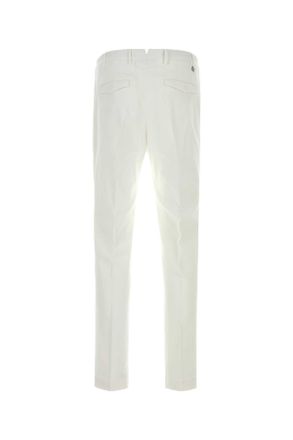 Pantaloni Torino Mens White Stretch Cotton Pant Bianco Exterior: Elastane Pantaloni Trousers