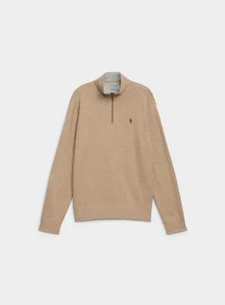 Polo Ralph Lauren Polo Shirt Ralph Lauren - Mens Embroidered rider zip-neck sweatshirt