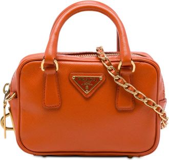 Prada Pre-owned Prada Mini Saffiano Lux Bauletto Bag Ladies DZIU9V3YN4F0HLZN