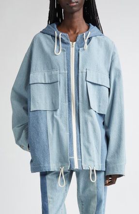 Kuro Remake Denim Hooded Top in Indigo at Nordstrom, Size X-Large