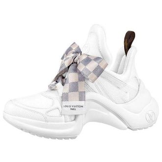 Louis Vuitton (WMNS) LOUIS VUITTON Archlight 1.0 Sneakers White with Plaid Ribbon 1AACPW
