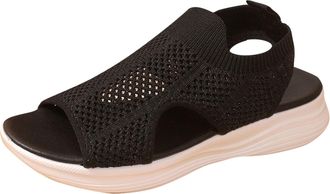 Generic Womens Sandals UK Slingback Flat Feet Leather Roman Sandals Women Casual Travel Breathable Flip Flop Womens Wide Fit Slippers Ladies Summer Beach Shoe