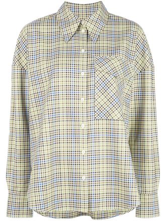 Tibi Shirt met borstzak - Groen