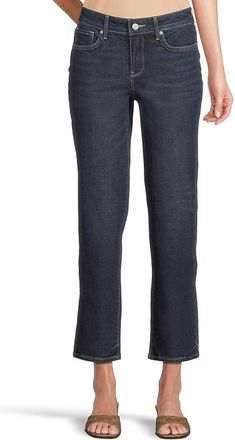 NYDJ Petite Marilyn Jeans Womens Jeans Indigo Seine : 12P, Cotton/Denim/Lycra