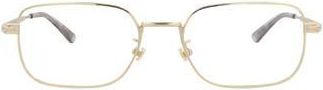 Montblanc 55mm Rectangle Optical Frames. in Gold Gold Transparent at Nordstrom Rack