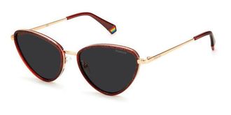 Polaroid PLD 6148/S/X Polarized LHF/M9 Womens Sunglasses Gold Size 55