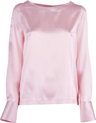 Mazzarelli 290/3Rosa Blouse - Dames - Blouses - Roze - L - Overhemden