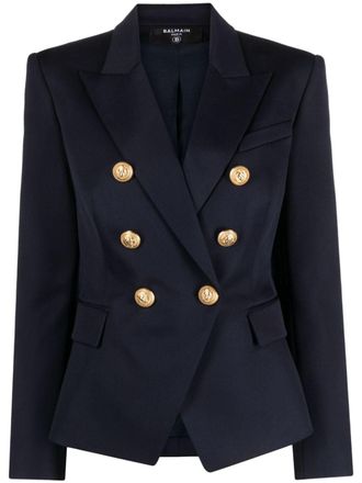 Balmain Blazer met dubbele rij knopen - Blauw