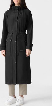 Mackage Magdalena Water Repellent Raincoat with Stowaway Hood in Black at Nordstrom, Size X-Small