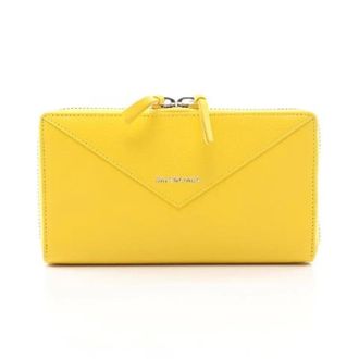 Balenciaga Pre-owned Wallets, female, Yellow, Size: ONE SIZE Pre-owned Paper Leather Long Zipped Wallet