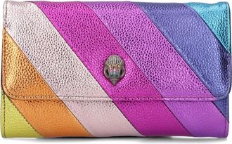 Kurt Geiger Rainbow Stripe Chain Wallet - Dames - Portefeuilles - Veelkleurig - ONE Size - Leer - Accessoires