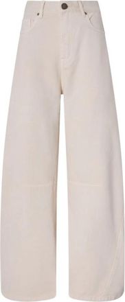 Pinko Emma Egg Barrel-fit Jeans - Dames - Loose Fit Jeans - Beige - W26 - Katoen - Jeans