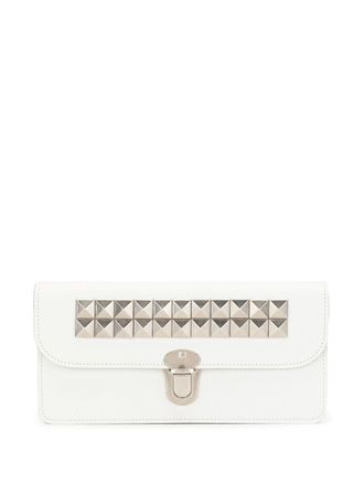 Comme Des Gar&ccedil;ons studded leather wallet - White