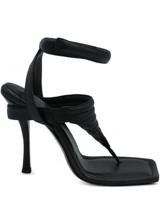 Giaborghini Gia square-toe sandals - Zwart