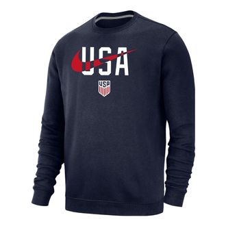 Nike USA Club Fleece Crew Neck Sweatshirt Navy M33778OXNAV-USA