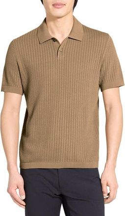 Theory Tactile Cotton Polo in Fresh Khaki - 2Qh at Nordstrom, Size Xx-Large