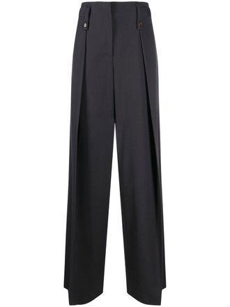 Low Classic pleated high-waisted trousers - Blue