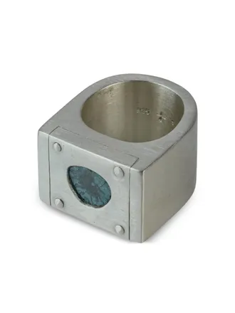 Parts Of Four Plate Single diamanten ring - Zilver