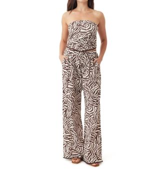 Habitual Pull On Wide Leg Pant In Modern Zebra