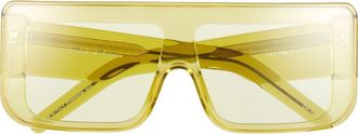 Rick Owens Documenta Flat Top Shield Sunglasses in Acid Temple/Acid Lens at Nordstrom