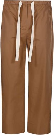 Max Mara Broek met paperbag taille - Bruin