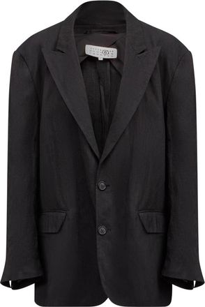 Maison Margiela Jacket - Dames - Blazers - Zwart - M - Wol - Jassen