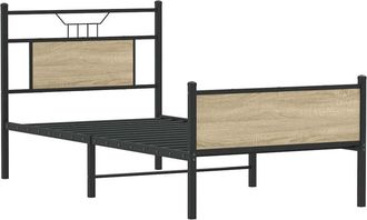 vidaXL Vidaxl - Bed Frame without Mattress Sonoma Oak 90x190 cm Single Engineered Wood