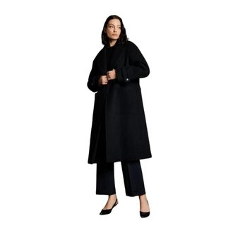 Fay Single-Breasted Coats, female, Black, Size: XS Single-Breasted Coat