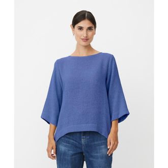 Masai Dovinia 3/4 Sleeve Round Neck Blouse in Gray Blue at Nordstrom, Size X-Small