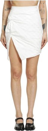 Vivienne Westwood Mini Side Panther Rok - Dames - Korte rokken - Wit - S - Katoen - Rokken