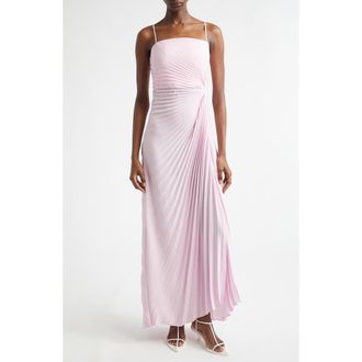 A.L.C. Layla Strapless Pleated Gown in Wisteria at Nordstrom, Size 14