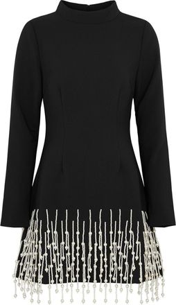 Odd Muse Ultimate Muse Embellished Stretch-crepe Mini Dress - Black - S (UK8-10 / S)