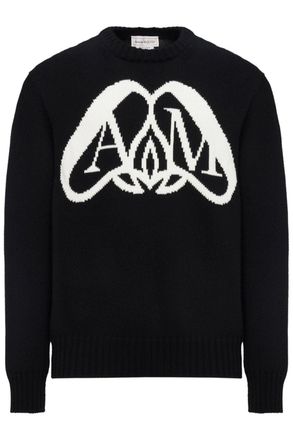 Alexander McQueen HALF SEAL LOGO SWEATER Size: M, colour: BLACK