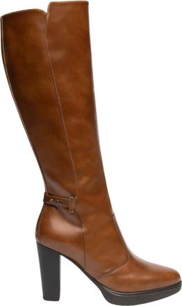 Nero Giardini Stivale Alto in Pelle - - Shoes - Donna - Marrone - 40 EU