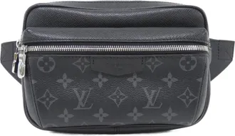 Louis Vuitton Black Coated Canvas Shoulder Bag (Pre-Owned)