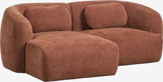 Sklum Sof&aacute; Modular Chaise Longue Izquierdo De 2 Piezas En Chenilla Coquette Sklum