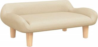 vidaXL Sof&aacute; Para Ni&ntilde;os De Tela Crema 70x40x24 Cm Vidaxl