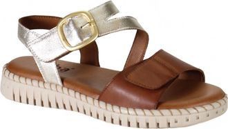 Diba Womens Chau Fer Wedge Sandal In Gold/tan