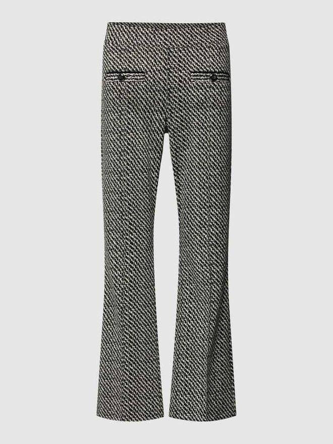 Cambio Verk&uuml;rzte Hose mit Allover-Muster Modell Ranee in Black, Gr&ouml;&szlig;e 32