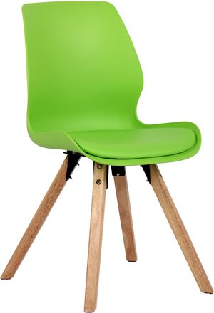Clp Clp - Silla De Sal&oacute;n Luna Con Asiento Acolchado Verde Pl&aacute;stico