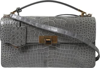 Balenciaga Le Dix Poch. Ca. St AJ Schoudertas - Dames - Handtassen - Grijs - ONE Size - Leer - Tassen