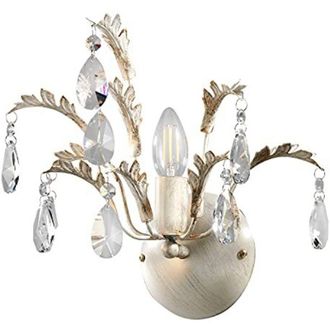Onli Cesta Applique E14, 6 W, Avorio/Oro, 30 x 25 x 25cm