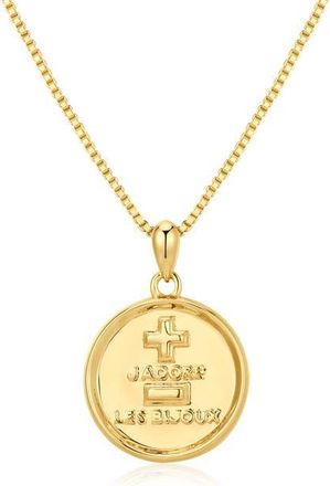 Luv AJ The I Love Jewelry Coin Pendant Necklace in Gold at Nordstrom